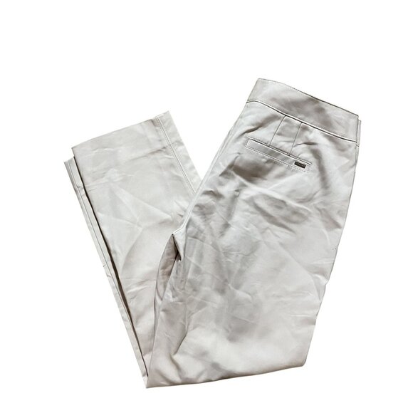 White House Black Market Perfect Form Slim Ankle Pants Size 8R Beige - Picture 1 of 4